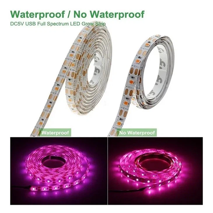 12V Waterproof Greenhouse Hydroponic Led Grow Strip Lights 2